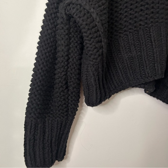 Free People My Only Sunshine Black Chunky Knit Sweater - Picture 4 of 6